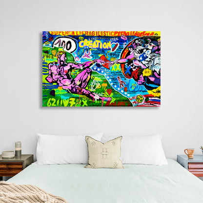 Graffiti Adam Canvas Wall Art Print