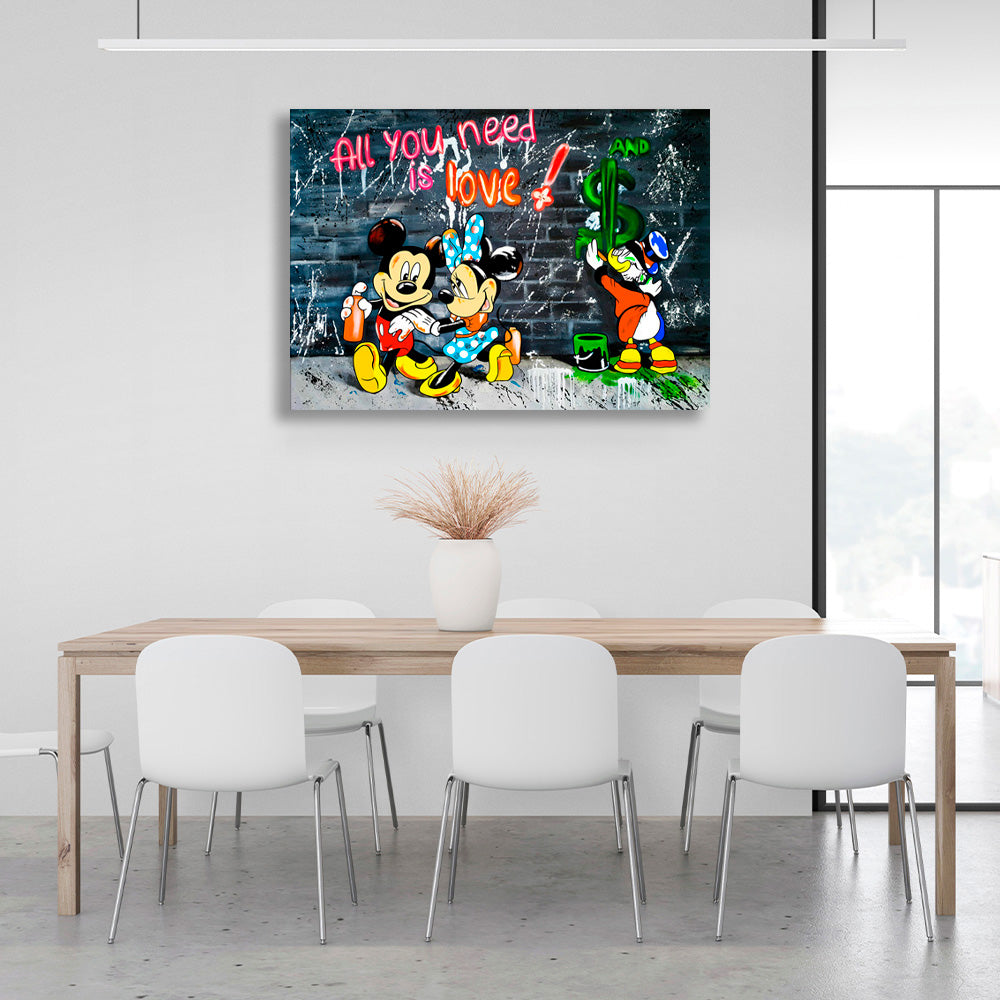 Disney characters Canvas Wall Art Print