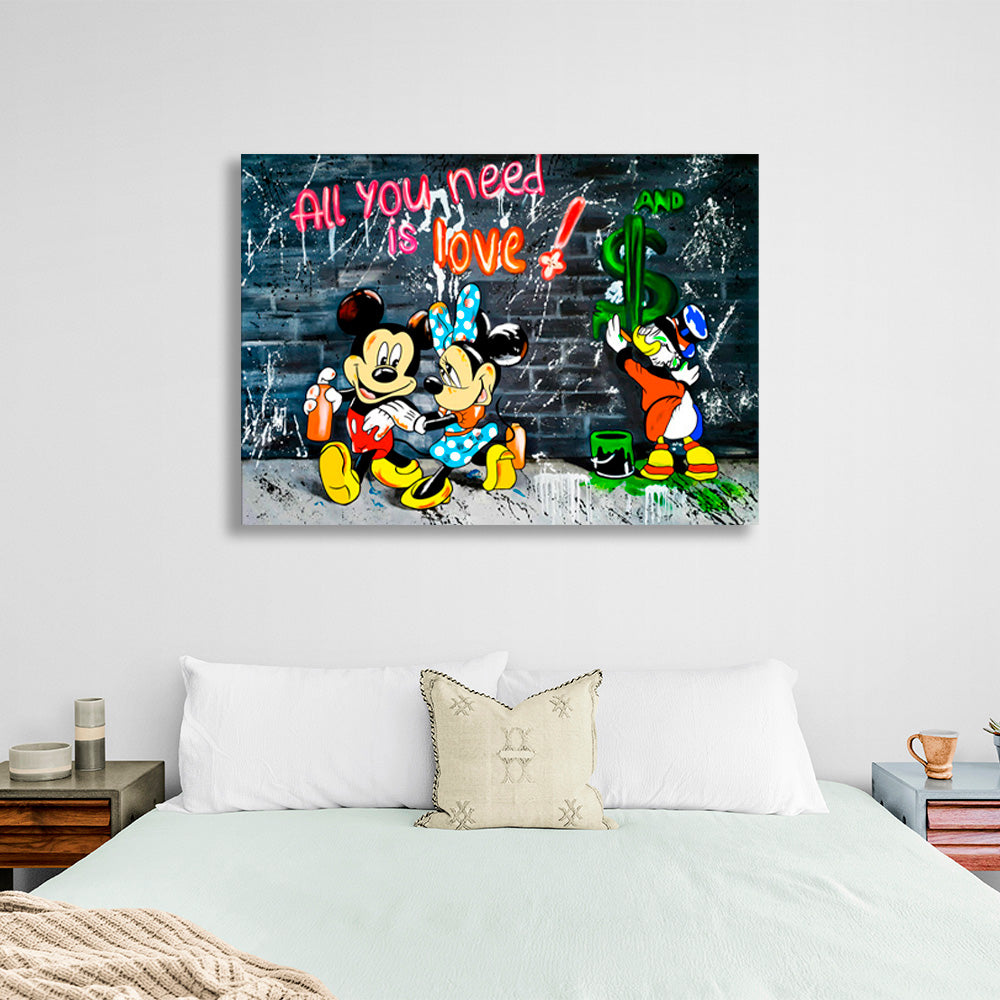 Disney characters Canvas Wall Art Print