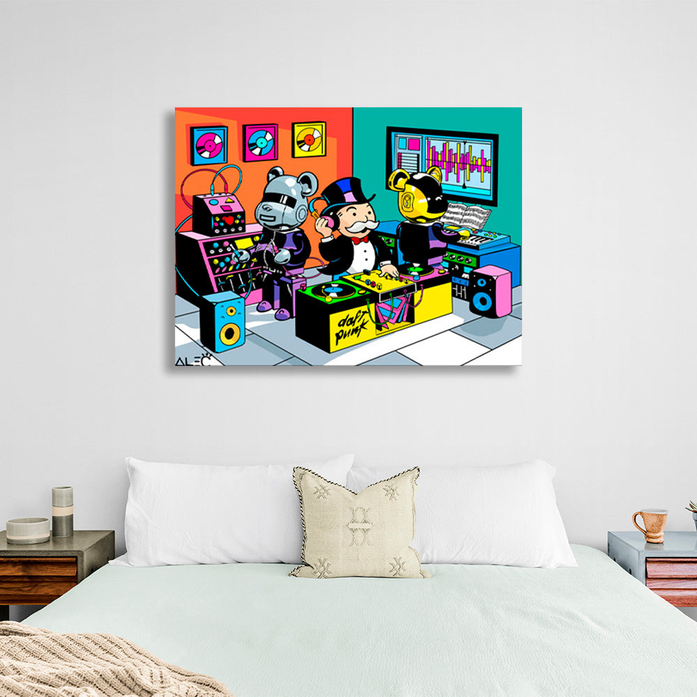 Alec Monopoly DJ Canvas Wall Art Print