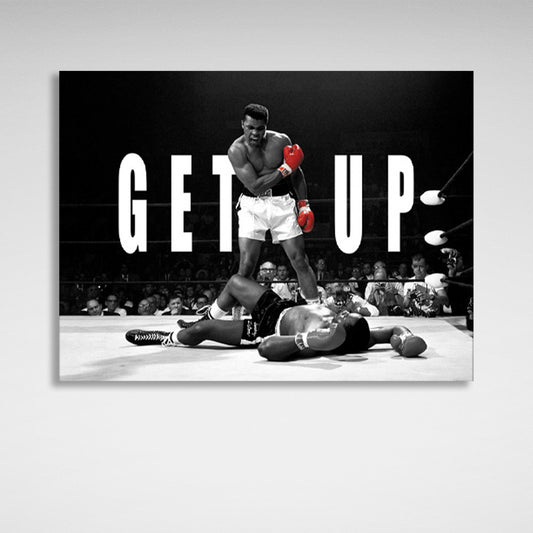 Muhamet Ali is in the ring in dark shades Canvas Wall Art Print