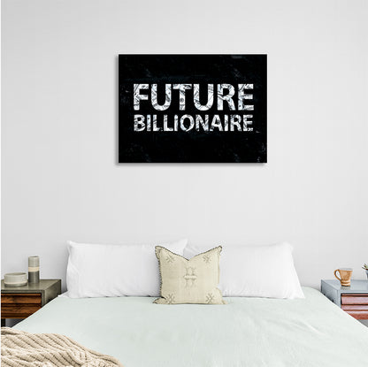 """Future Billionaire."" Motivational Canvas Wall Art Print"