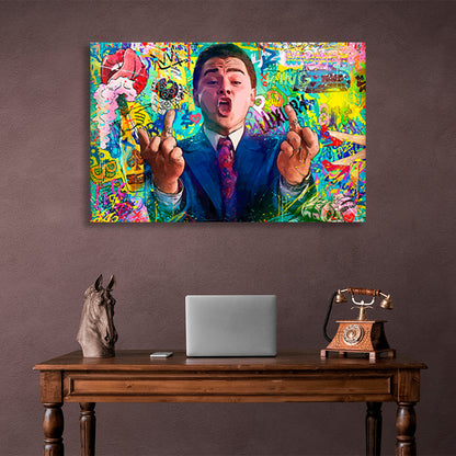 Graffiti Leonardo DiCaprio Canvas Wall Art Print