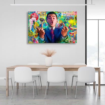 Graffiti Leonardo DiCaprio Canvas Wall Art Print