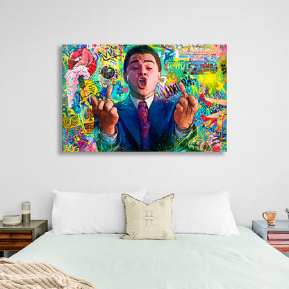 Graffiti Leonardo DiCaprio Canvas Wall Art Print