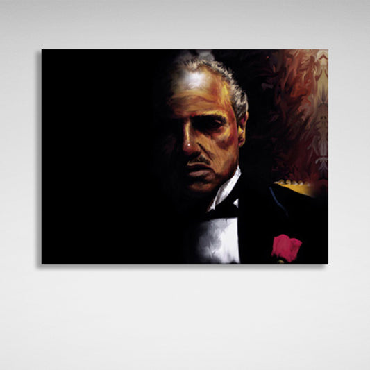 The Godfather imitation drawing Canvas Wall Art Print