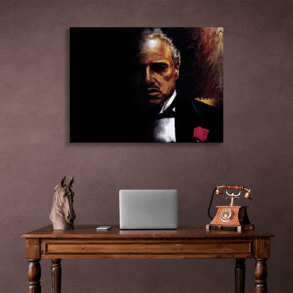 The Godfather imitation drawing Canvas Wall Art Print