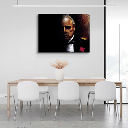 The Godfather imitation drawing Canvas Wall Art Print