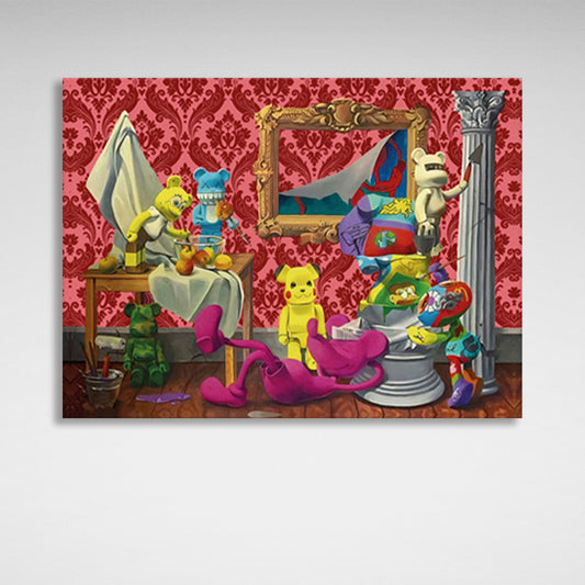 Cartoon characters Canvas Wall Art Print