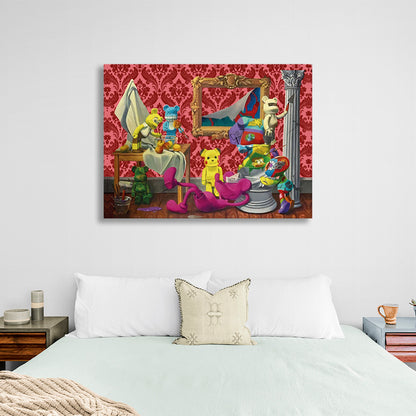 Cartoon characters Canvas Wall Art Print