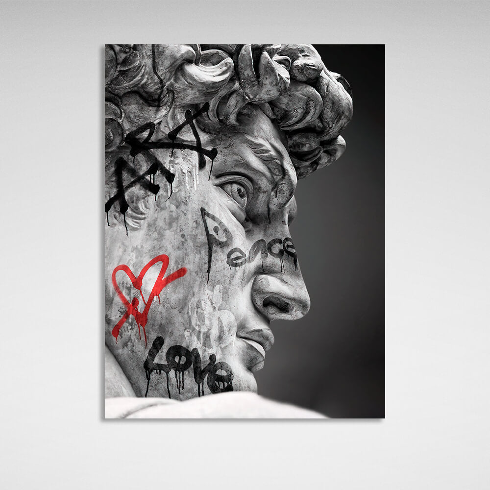 For home statue of David Canvas Wall Art Print