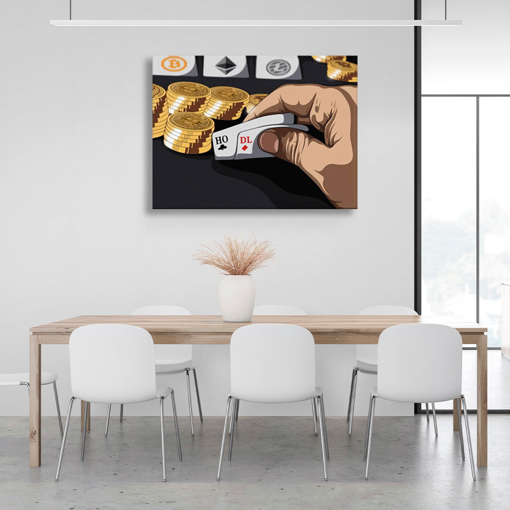 Poker cards Canvas Wall Art Print