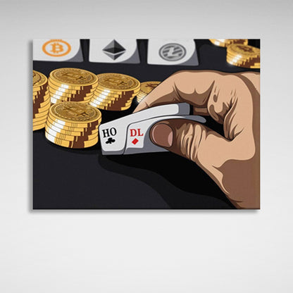 Poker cards Canvas Wall Art Print