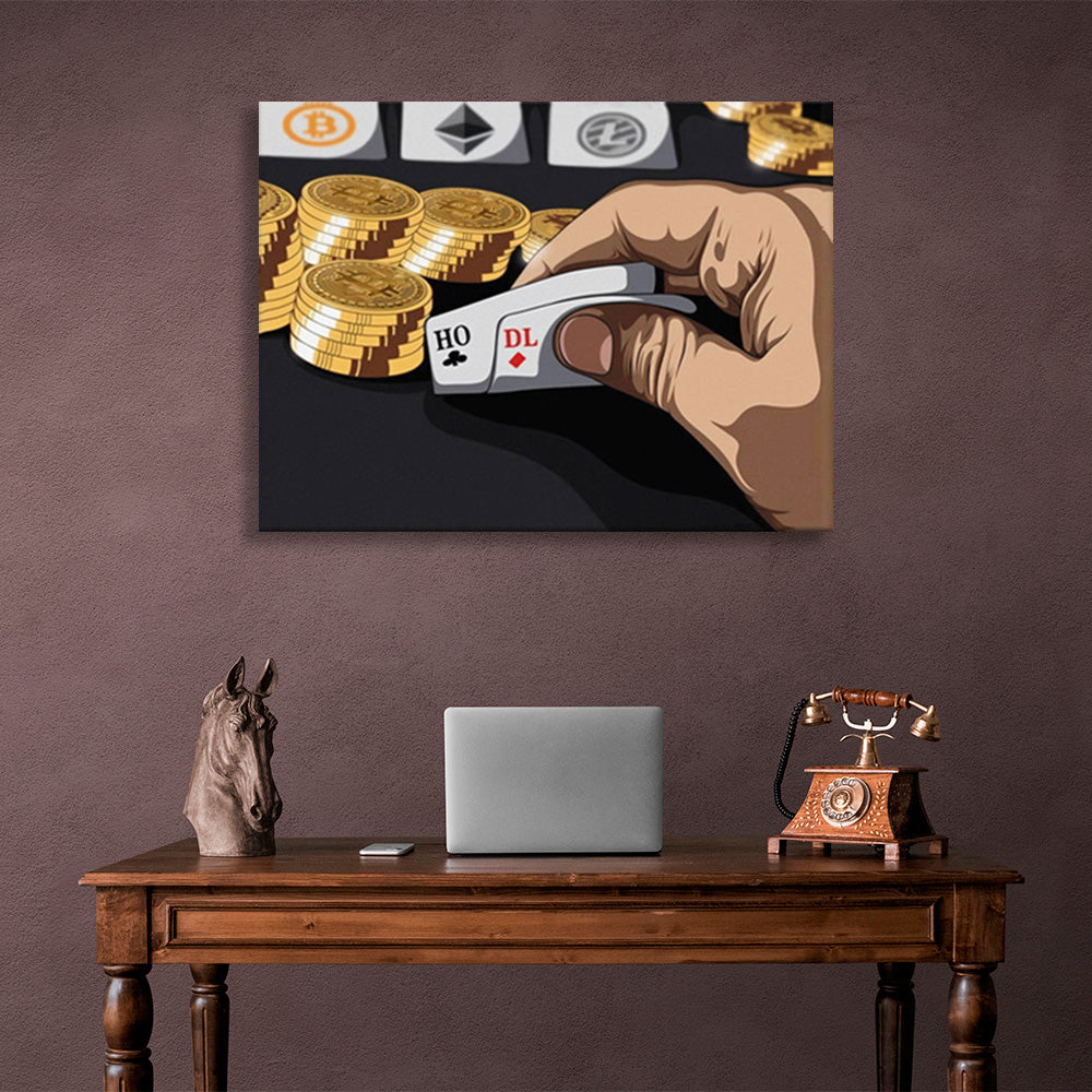 Poker cards Canvas Wall Art Print