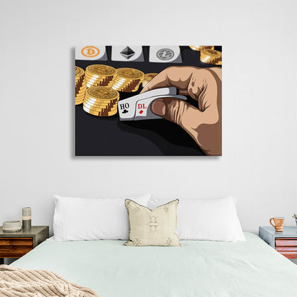 Poker cards Canvas Wall Art Print