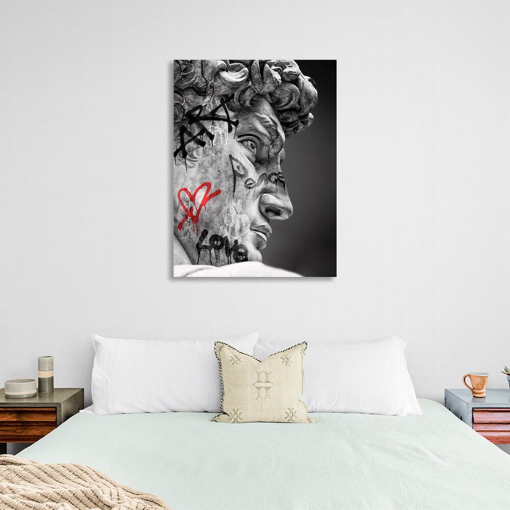 For home statue of David Canvas Wall Art Print