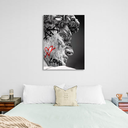 For home statue of David Canvas Wall Art Print