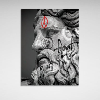 For home statue of Zeus Canvas Wall Art Print