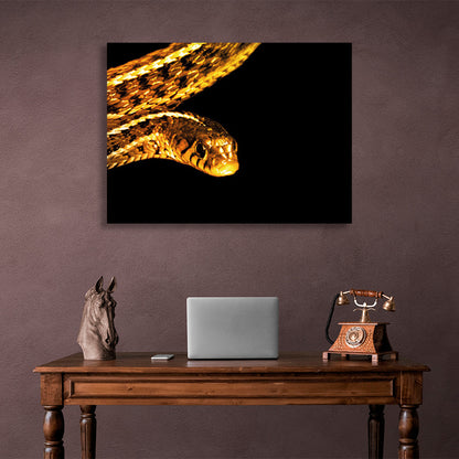 Golden snake Canvas Wall Art Print