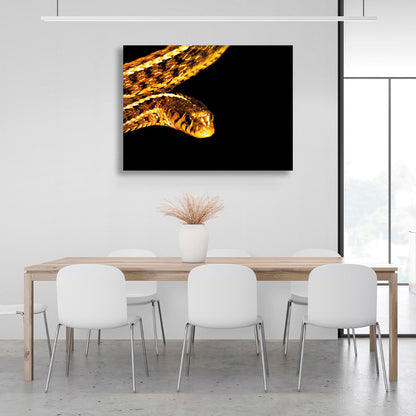 Golden snake Canvas Wall Art Print