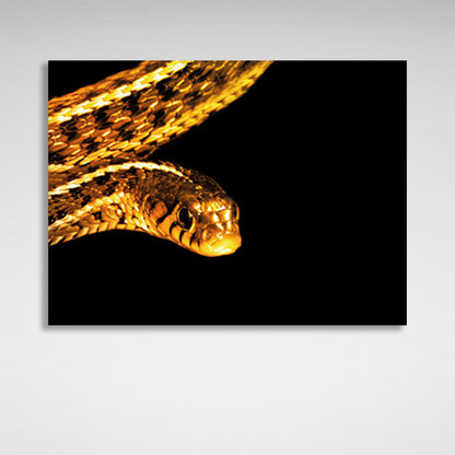 Golden snake Canvas Wall Art Print