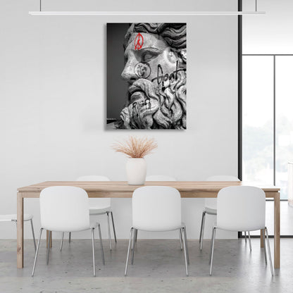 For home statue of Zeus Canvas Wall Art Print