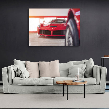 Red Ferrari Canvas Wall Art Print