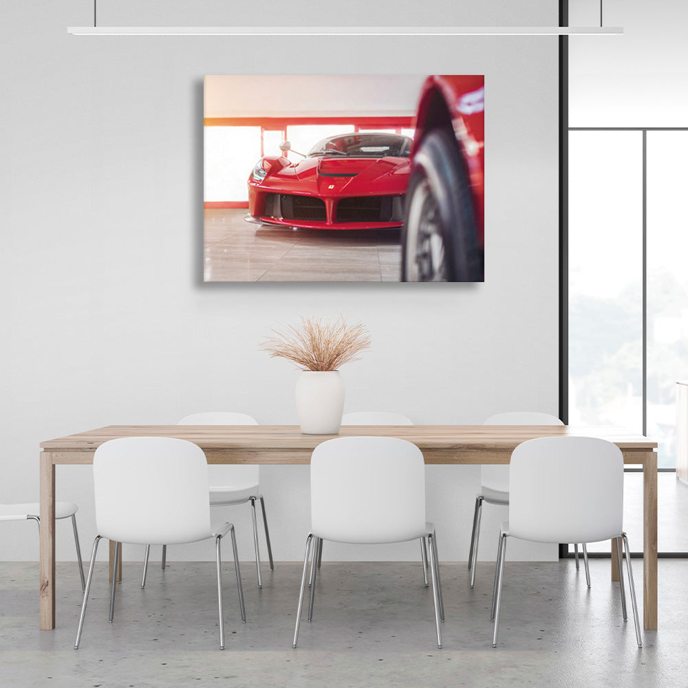 Red Ferrari Canvas Wall Art Print