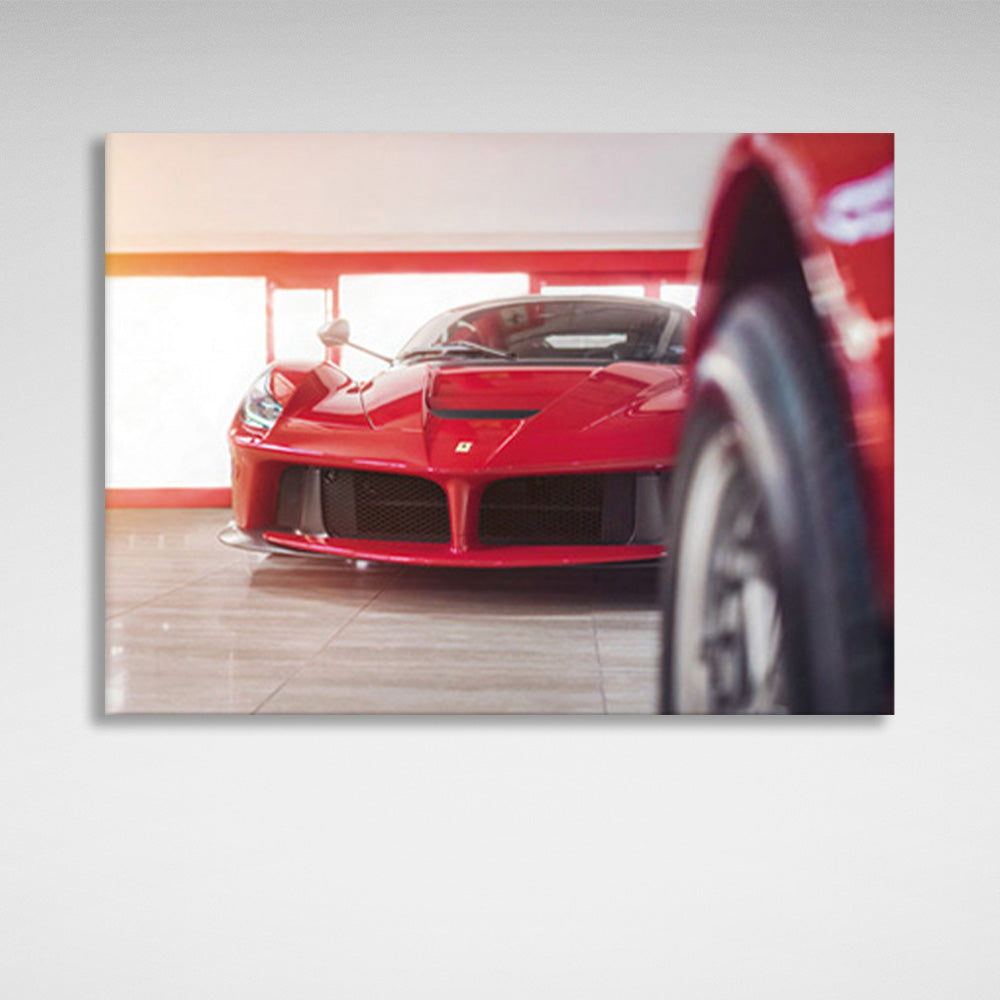 Red Ferrari Canvas Wall Art Print