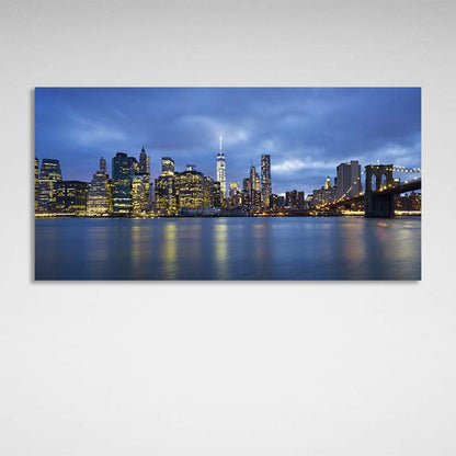 Canvas Wall Art Print Twilight in New York City