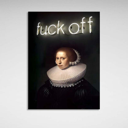 Canvas Wall Art Print Portrait of Elizabeth 1. Fuck off