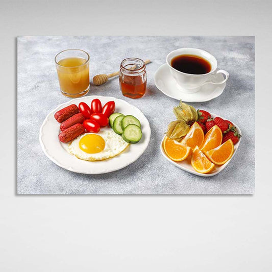 Canvas Wall Art Print For Kitchen English breakfast