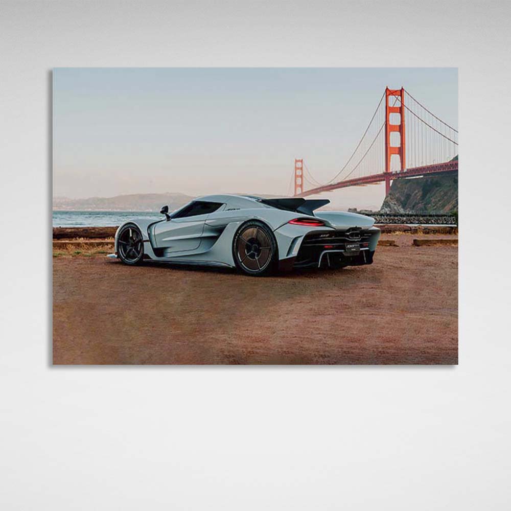 Canvas Wall Art Print Car Koenigsegg Jesko Absolut white