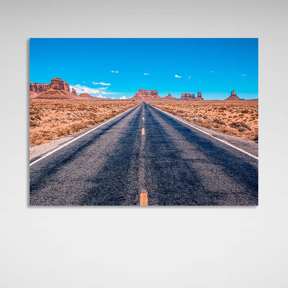 Canvas Wall Art Print Road to Monument Valley