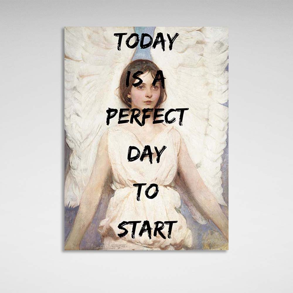 Canvas Wall Art Print Angel. Today is the perfect day to start