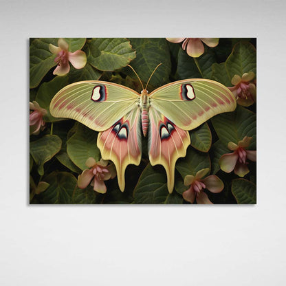 Butterfly in flowers Canvas Wall Art Print