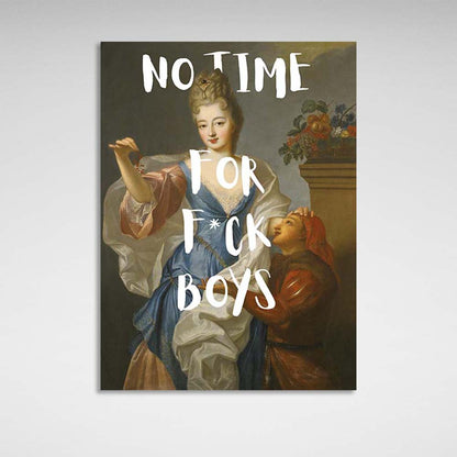 Canvas Wall Art Print Madame de Pompadour. No time for f*ck boys