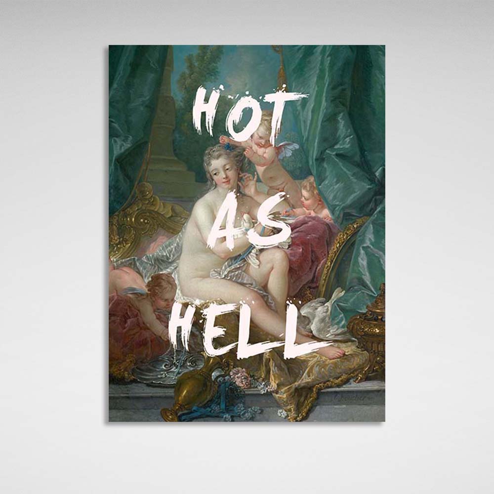 Canvas Wall Art Print Hot as hell