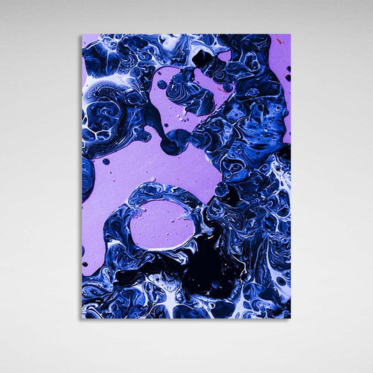 Abstraction Canvas Wall Art Print Paint drips on the floor