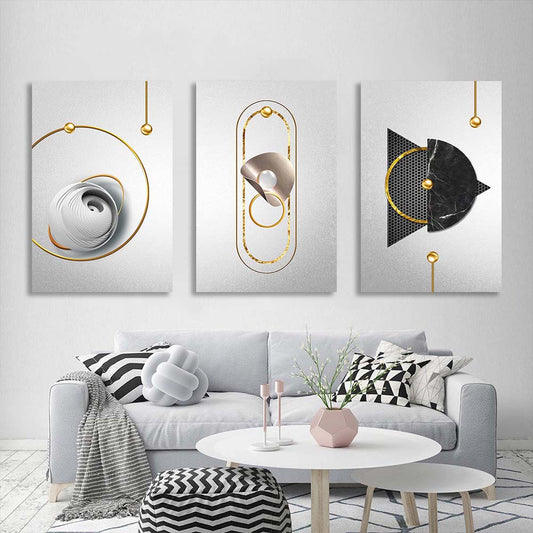 Multi Panel Canvas Wall Art Print Abstraction geometric painting