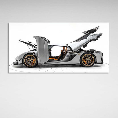 Canvas Wall Art Print Car Koenigsegg Jesko Attack