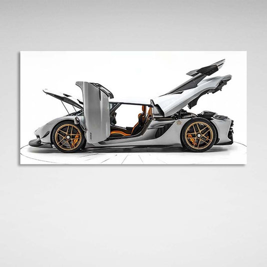 Canvas Wall Art Print Car Koenigsegg Jesko Attack