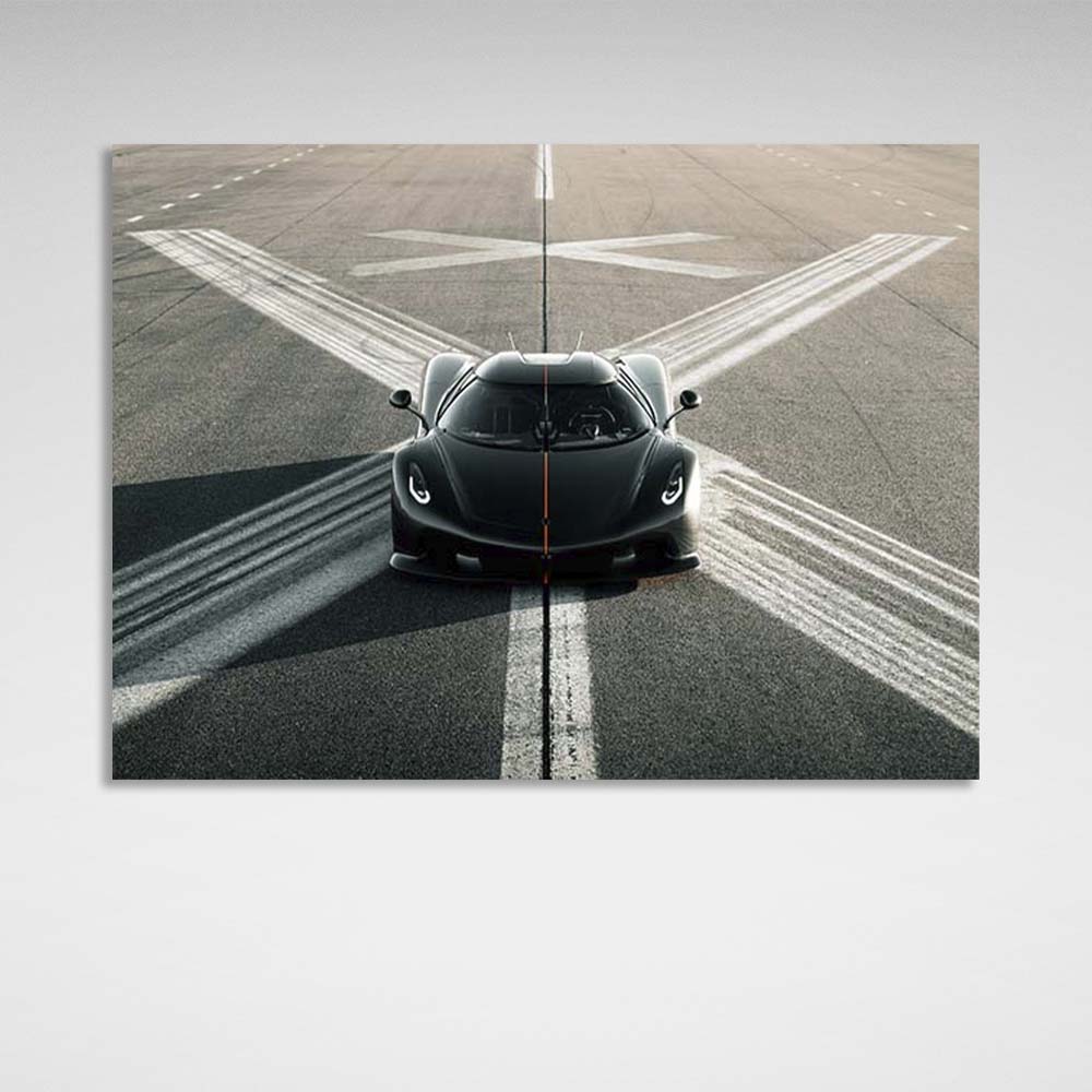 Canvas Wall Art Print Car Koenigsegg Jesko Absolut Black