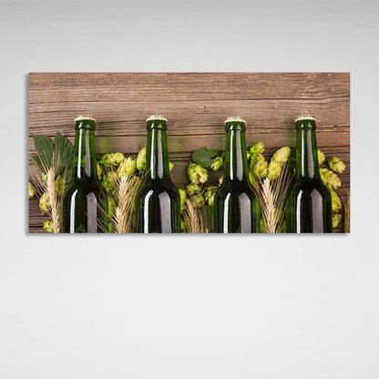 Canvas Wall Art Print For Kitchen 4 beers on the hop