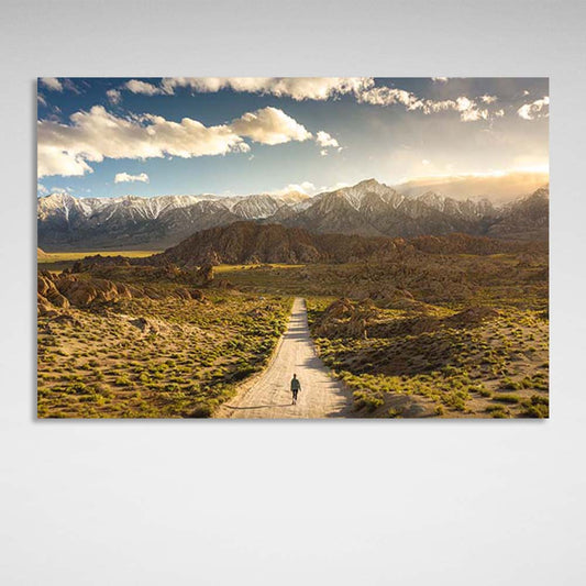 Canvas Wall Art Print Road to the Alabama hills