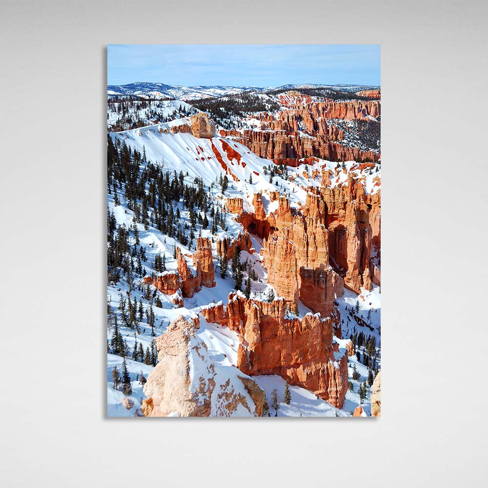 Winter canyon Canvas Wall Art Print