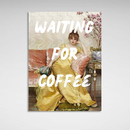 Canvas Wall Art Print Reverie. Waiting For Coffee