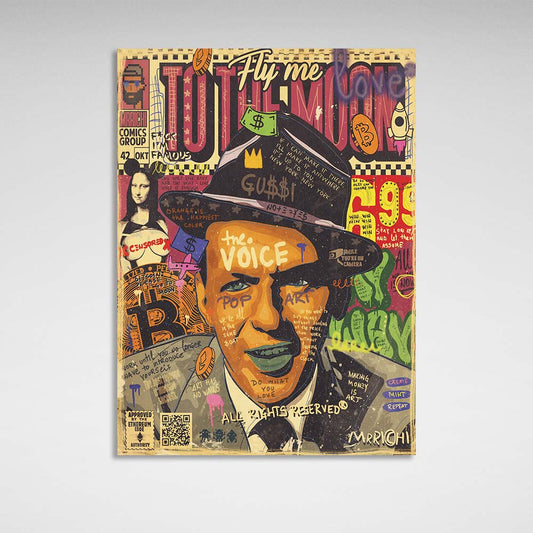 Pop Art Frank Sinatra Canvas Wall Art Print