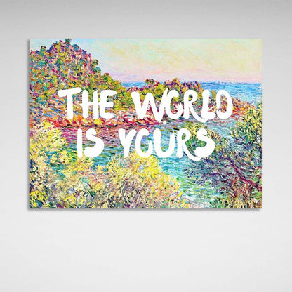 Canvas Wall Art Print Landscape near Monte Carlo. The world is yours