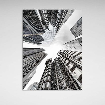 Tops of skyscrapers Canvas Wall Art Print